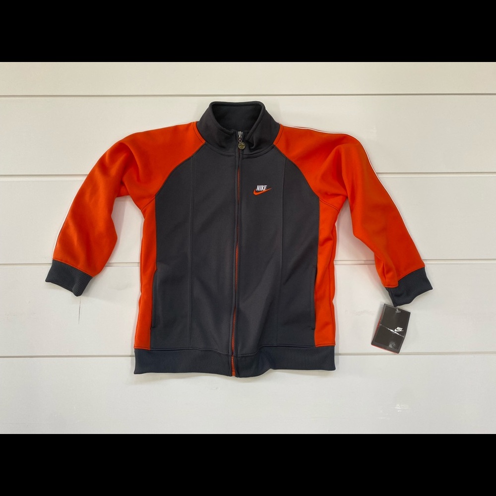 Nike Boys Full Zip-up Jacket - Orange Gray - NEW - size 6